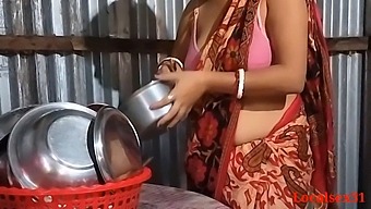 Indian Wife Enjoys Sex In The Kitchen