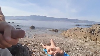 A Daring Man Reveals His Genitals To A Nudist Mother At The Beach, Who Eagerly Gives Him Oral Pleasure